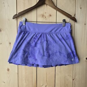 Lululemon Run Skirt Pleated Purple Tye Dye Size 4